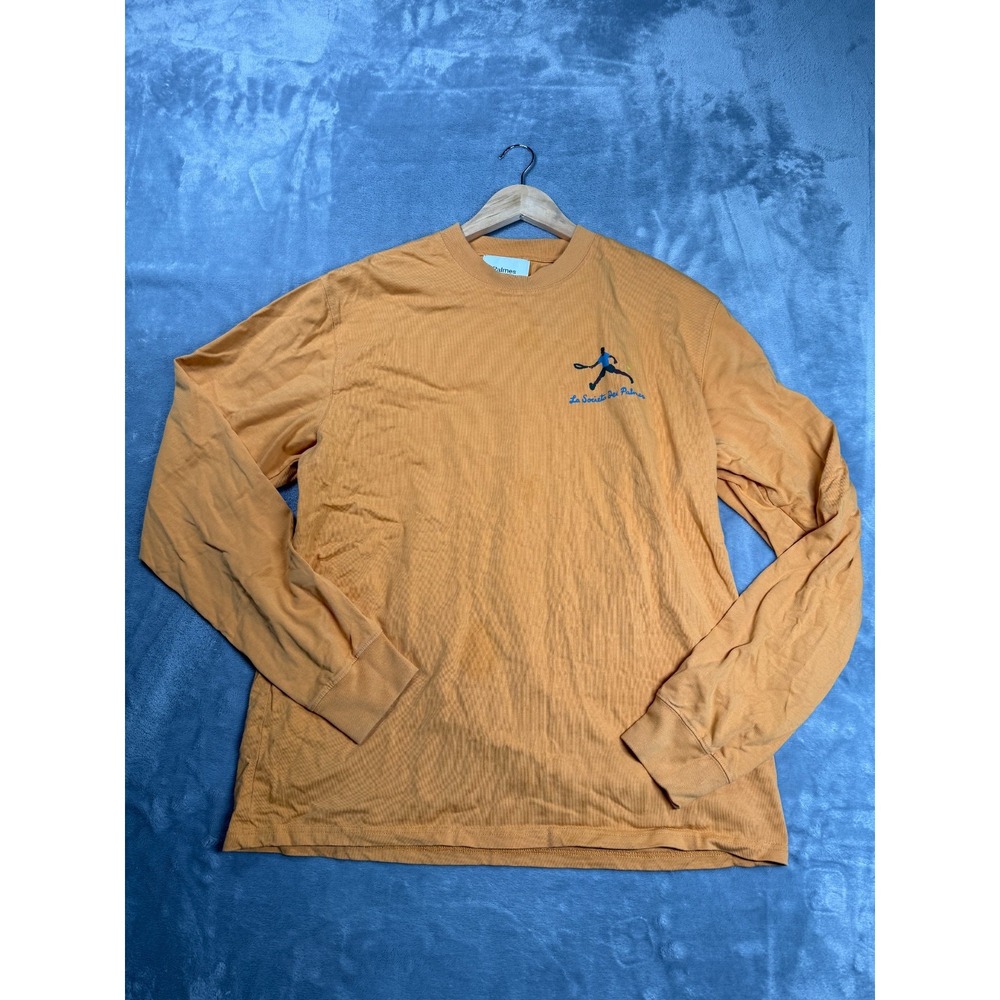 Palmes Mens Large Yellow La Societa Dei Palmes Graphic Long Sleeve T-Shirt
